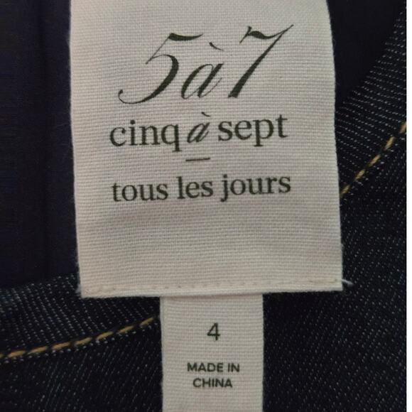 Cinq a Sept  Giana Stretch Denim Minidress Size 4 - Picture 6 of 7